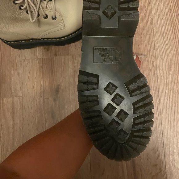 Dr. Martens Cream Combat Boots - Picture 2 of 6